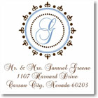 Name Doodles - Square Address Labels/Stickers (Woodbury Brown)